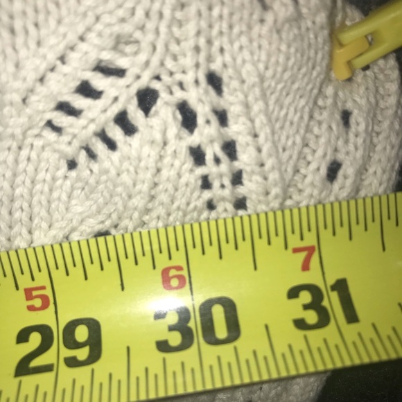 Cabi Knit Open Front Circle Cardigan Off White‎ Beige Eyelet Size XS - Picture 7 of 9